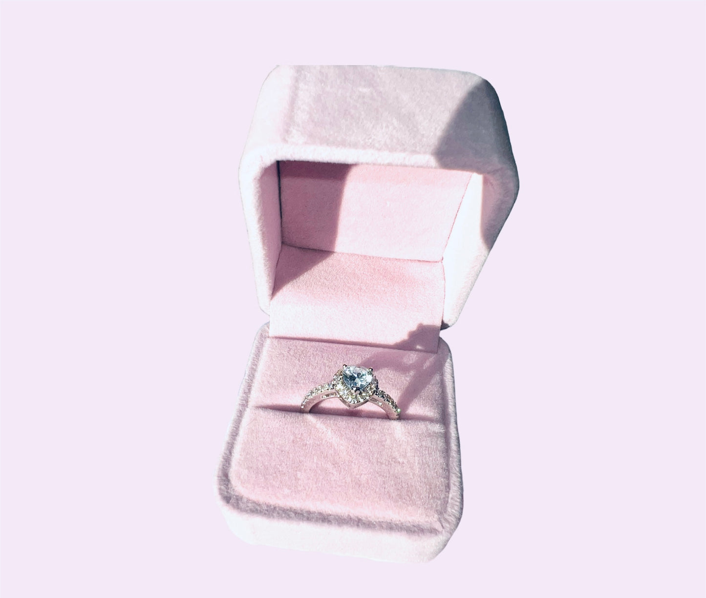 Promise ring 💍 Heart crusted diamond ring